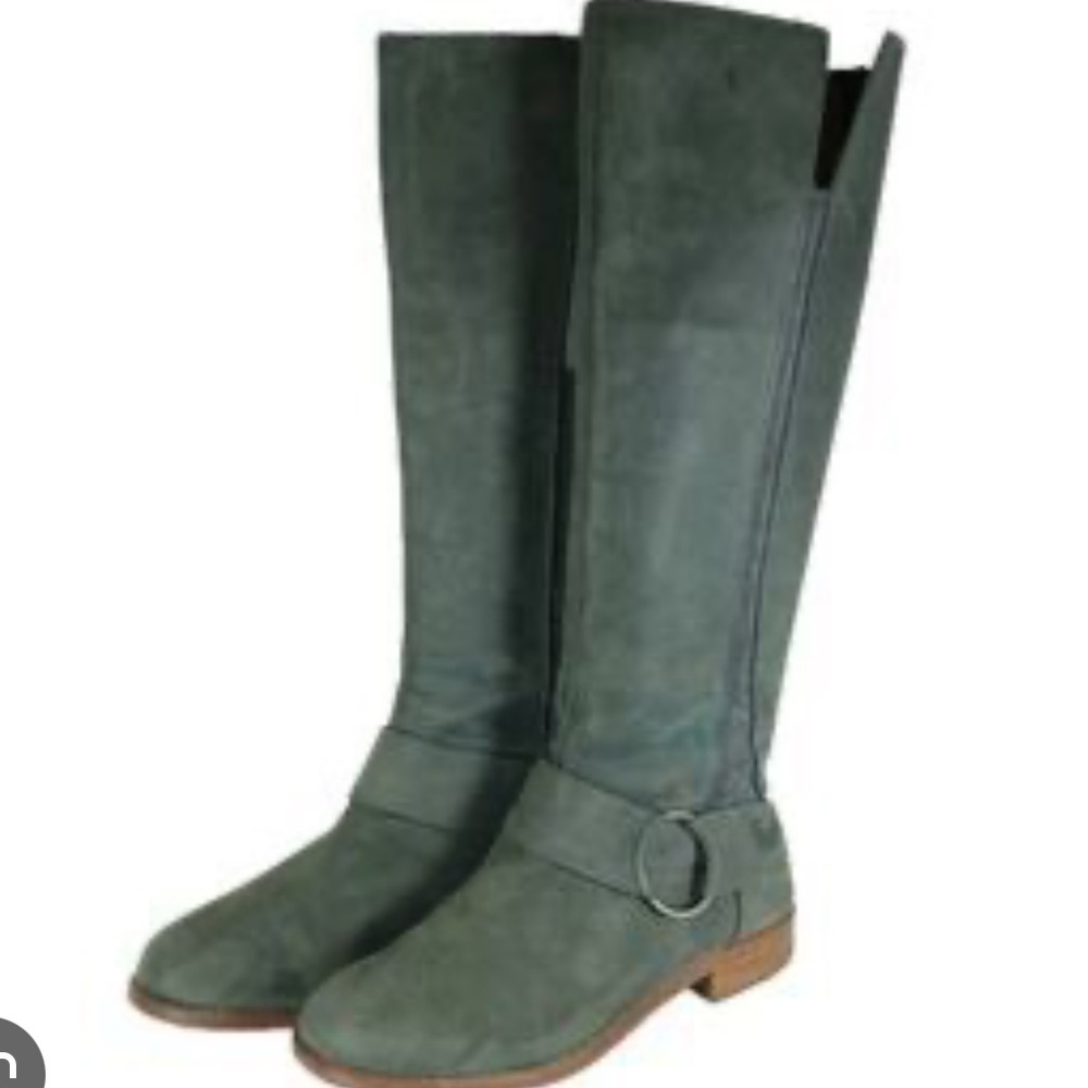 Olukai Holo Lio Tall Boots Leather Green 8